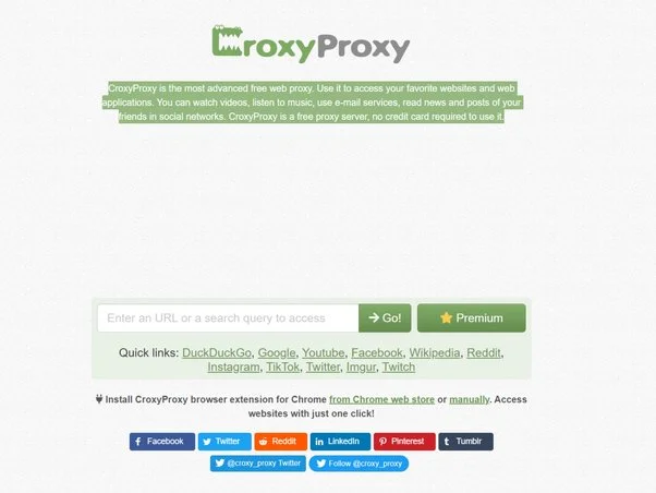 CroxyProxy Get Free Web Proxy